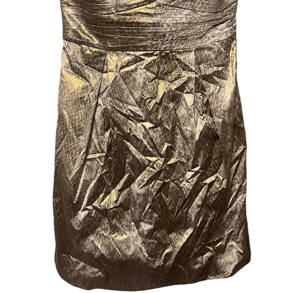 NWT Diane von Furstenberg Dress Treenie Silk Metallic Python 4 Cocktail Party - Picture 5 of 9